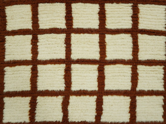 Image 1 of Berber Vloerkleed - 253 Cm X 156 Cm - Wit en Bruin Wol