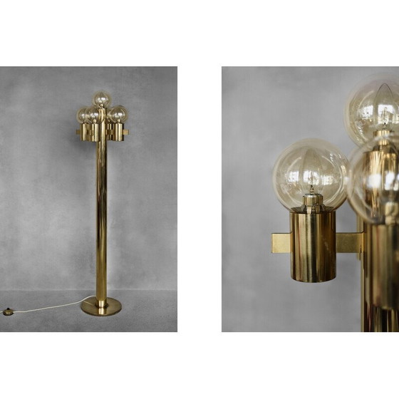 Image 1 of Sculpturale gouden vloerlamp met 5 lampen van Hans-Agne Jakobsson voor Hans-Agne Jakobsson AB, 1960