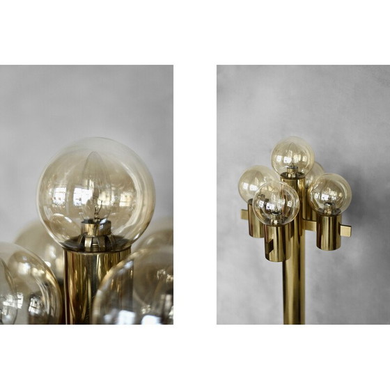 Image 1 of Sculpturale gouden vloerlamp met 5 lampen van Hans-Agne Jakobsson voor Hans-Agne Jakobsson AB, 1960