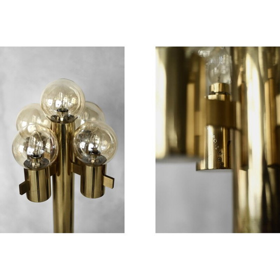 Image 1 of Sculpturale gouden vloerlamp met 5 lampen van Hans-Agne Jakobsson voor Hans-Agne Jakobsson AB, 1960