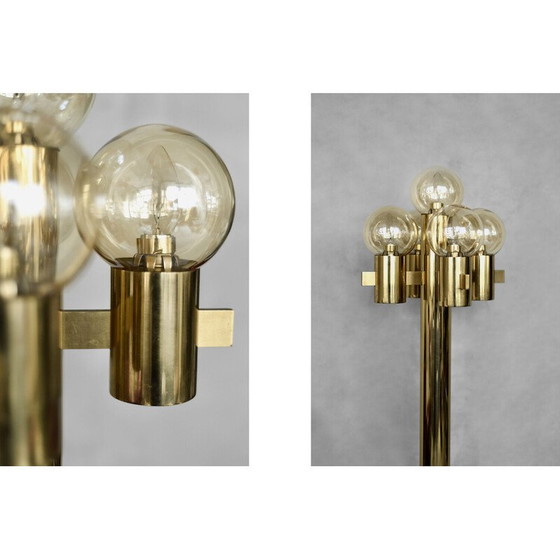 Image 1 of Sculpturale gouden vloerlamp met 5 lampen van Hans-Agne Jakobsson voor Hans-Agne Jakobsson AB, 1960