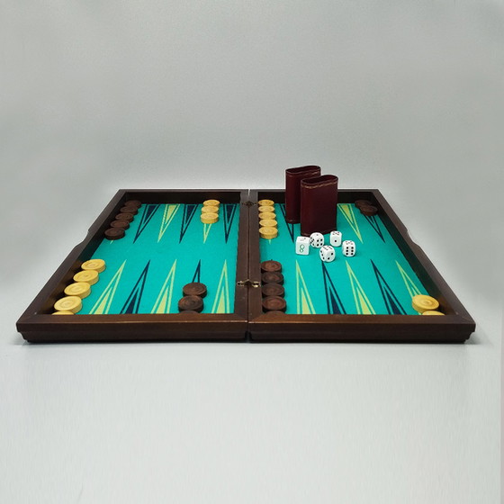 Image 1 of Prachtige Piero Fornasetti Backgammon uit de jaren 80 in uitstekende staat. Gemaakt in Italië