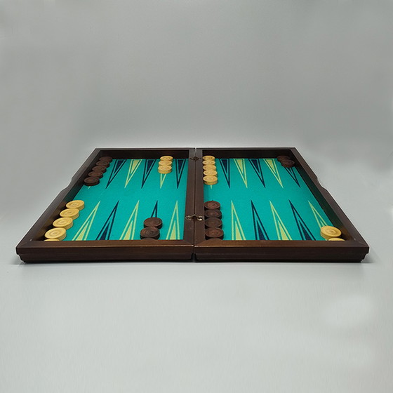 Image 1 of Prachtige Piero Fornasetti Backgammon uit de jaren 80 in uitstekende staat. Gemaakt in Italië