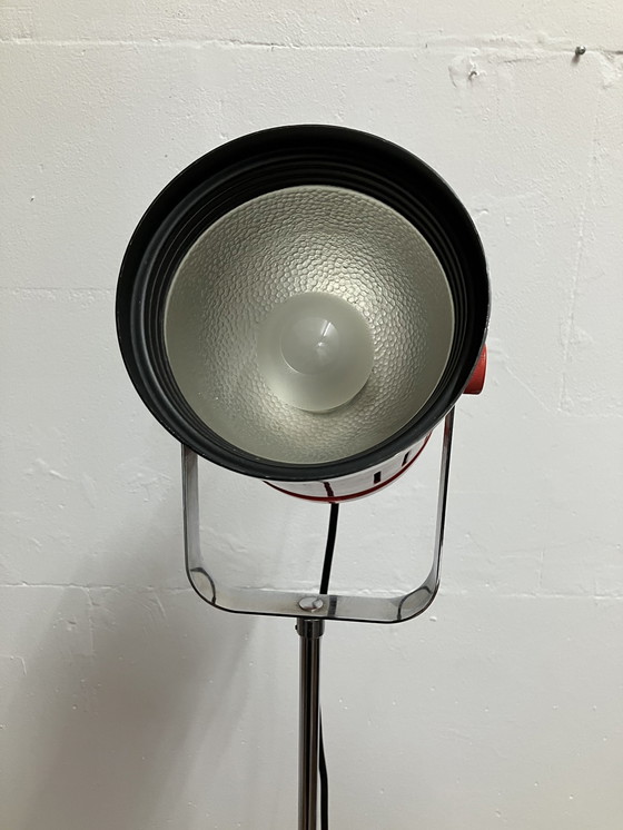 Image 1 of Vintage Vloerlamp Spotlamp In Hoogte Verstelbaar 