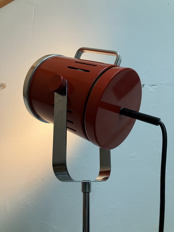 Image 1 of Vintage Vloerlamp Spotlamp In Hoogte Verstelbaar 