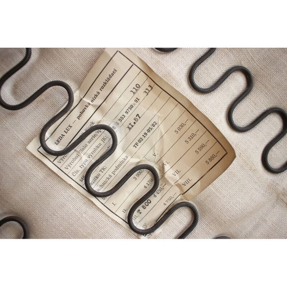 Image 1 of Vintage driezits verstelbare bank van Leda Lux, Tsjecho-Slowakije 1980