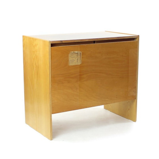 Image 1 of Vintage mahoniehouten bureau, Tsjecho-Slowakije 1970