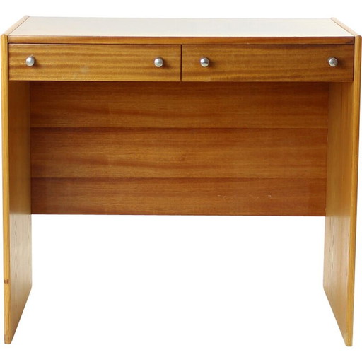 Vintage mahoniehouten bureau, Tsjecho-Slowakije 1970