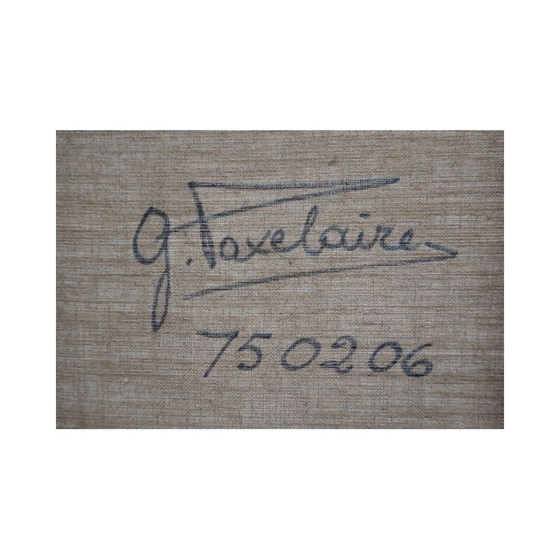 Image 1 of Olieverf op doek vintage "geometrische compositie" door Georges vaxelaire, 1975