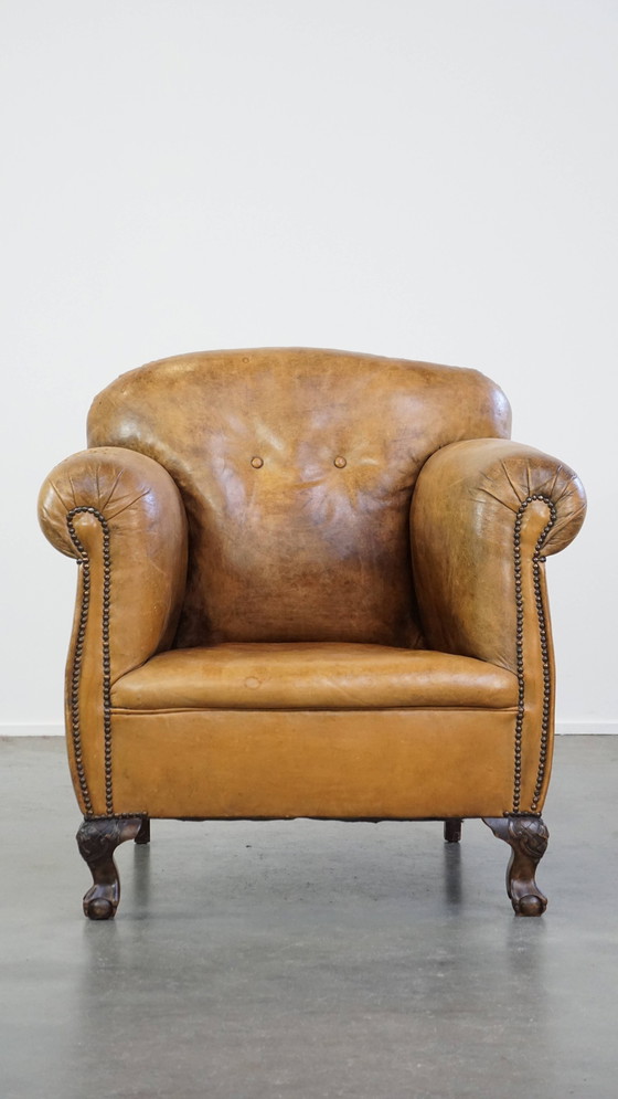 Image 1 of Fauteuil Gemaakt Van Schapenleer