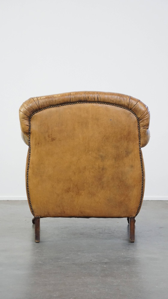 Image 1 of Fauteuil Gemaakt Van Schapenleer