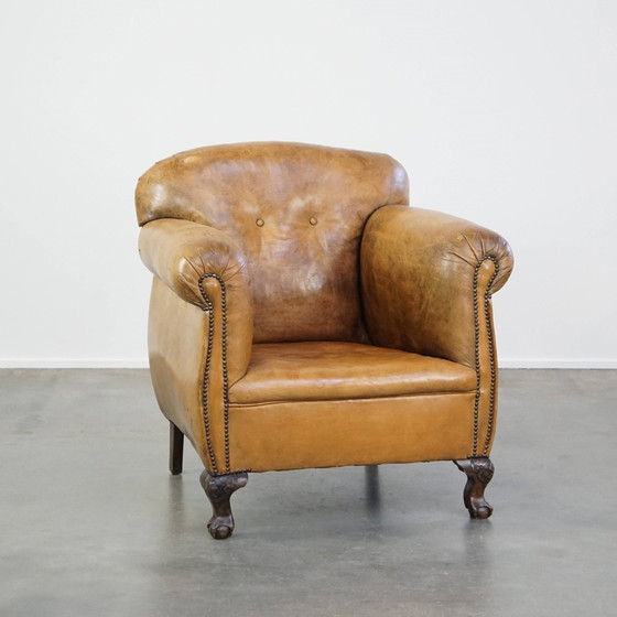 Image 1 of Fauteuil Gemaakt Van Schapenleer