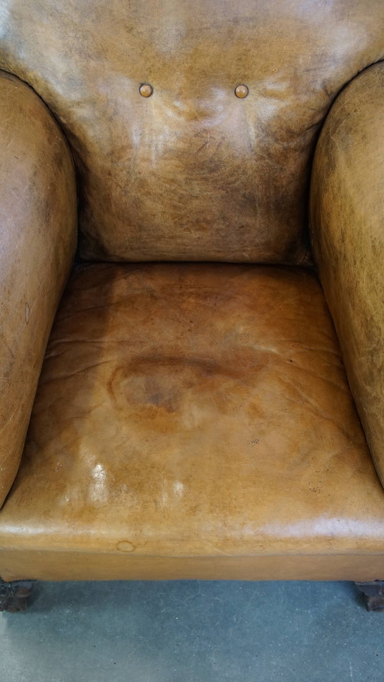 Image 1 of Fauteuil Gemaakt Van Schapenleer