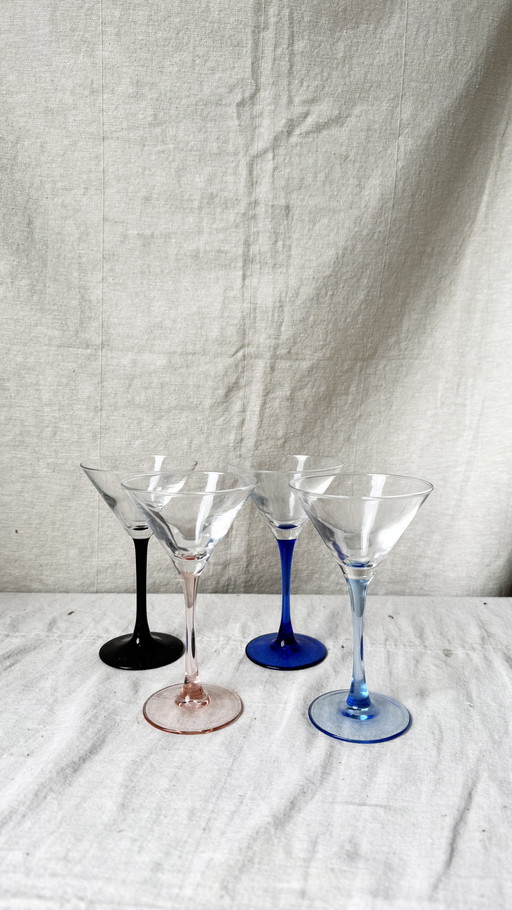 6X Martini Coupe, Zwart, Luminarc