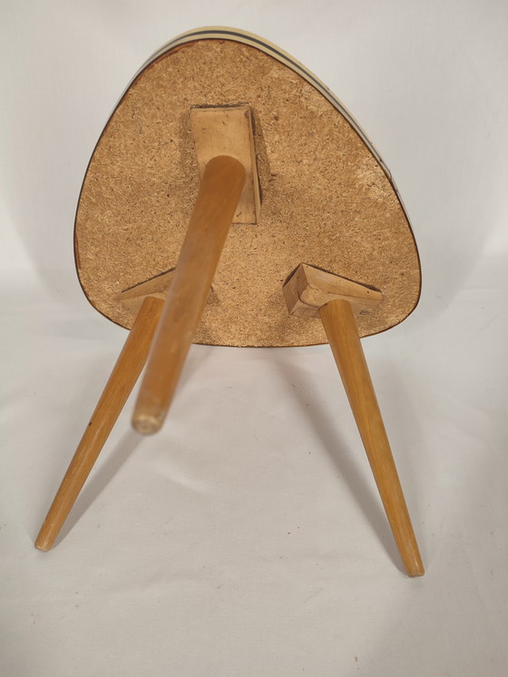 Image 1 of Mid Century Tripod plantentafel met glas top