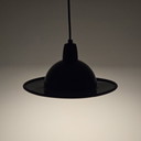 Mid Century Modern - Vintage Navy-Blauwe Metalen Hanglamp - Space Age Lighting - Italië, 1970S.
