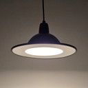 Mid Century Modern - Vintage Navy-Blauwe Metalen Hanglamp - Space Age Lighting - Italië, 1970S.