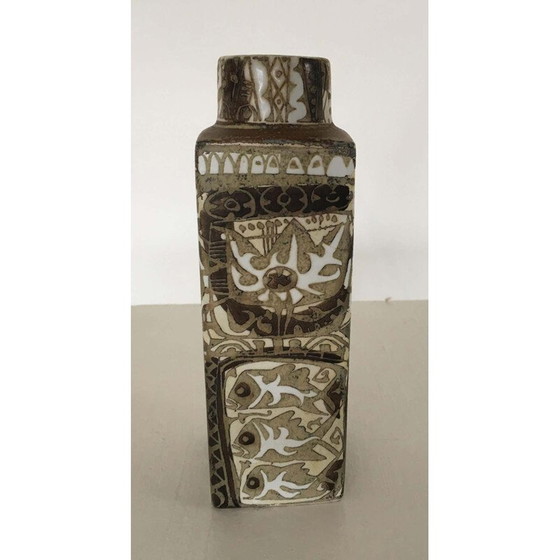 Image 1 of Vintage Baca aardewerk vazen en schaal door Nils Thorsson voor Royal Copenhagen, Denemarken 1960
