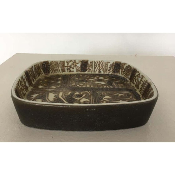 Image 1 of Vintage Baca aardewerk vazen en schaal door Nils Thorsson voor Royal Copenhagen, Denemarken 1960