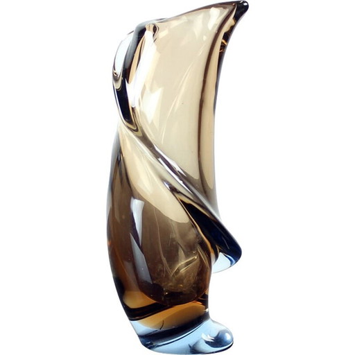 Vintage kunstglas vaas van Emanuel Beranek, Tsjecho-Slowakije 1960
