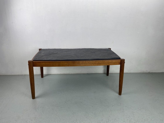 Image 1 of Vintage leisteen tafel