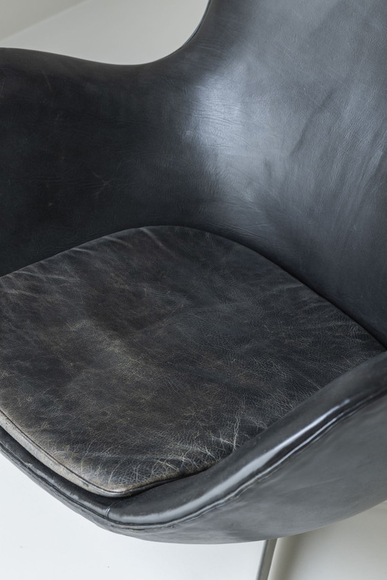 Image 1 of Vroege 'Egg' fauteuil ontworpen door Arne Jacobsen voor Fritz Hansen, Denemarken 1958.