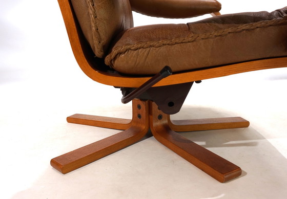 Image 1 of P. Schultz & Co. Leren fauteuil Denemarken, 1960