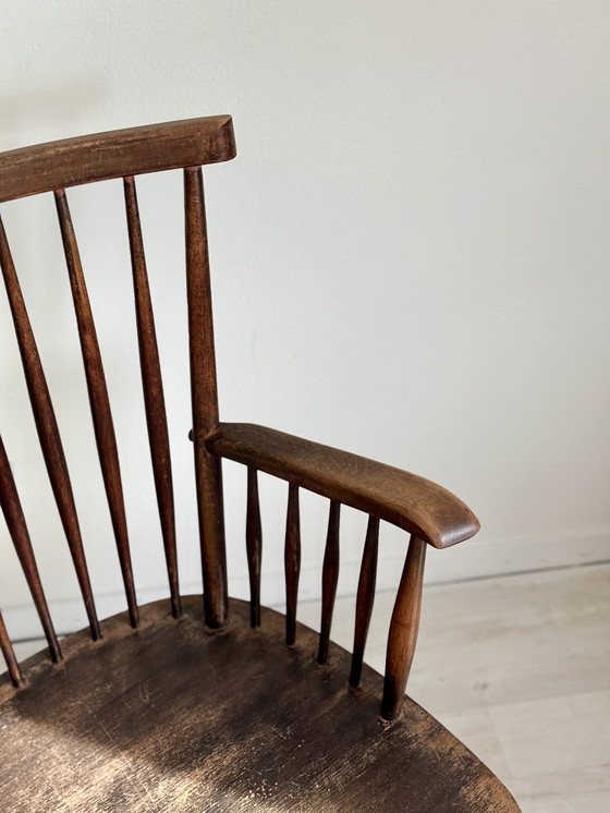 Image 1 of Vintage Minimalistische Wabisabi Spijlenstoel