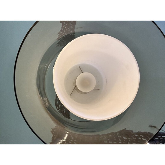 Image 1 of Vintage glazen en opaline hanglamp, 1970