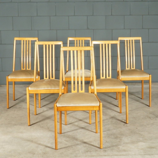 Set Van 6 Eetkamerstoelen – Lübke – Jaren 70