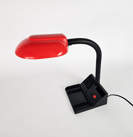 Image 1 of Brilliant AG - organiser/bureaulamp - rood - kunststof - 3e kwart 20e eeuw