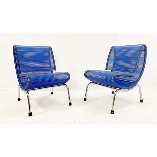 Paar vintage stoelen in plastic touw model "Hydra" van Roberto Semprini voor Sintesi, 1994