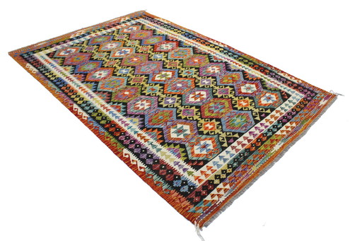 Originele oude stijl Kelim Afghan 250 X 163 Cm Top staat