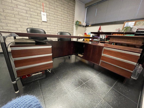 Image 1 of Set Bureau, Bureaustoelen En Kasten Ico Paris Voor Mim Roma