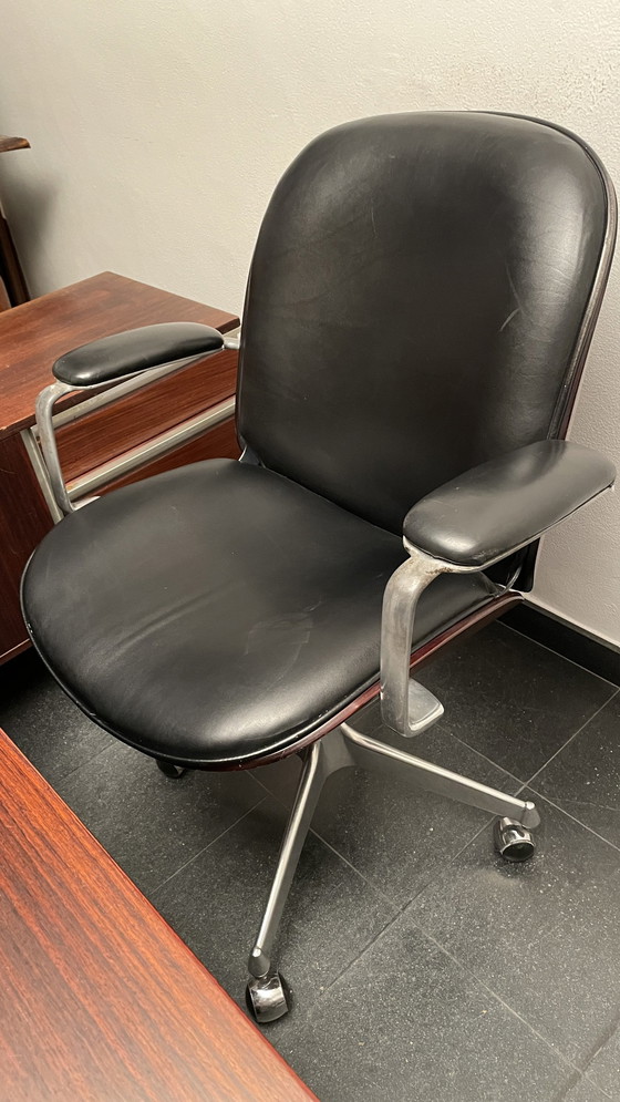 Image 1 of Set Bureau, Bureaustoelen En Kasten Ico Paris Voor Mim Roma