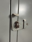 Vintage industriële lockerkast (5 deuren)