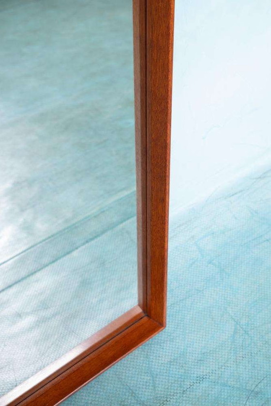 Image 1 of Vintage Deens design spiegel teak 60s, minimalist mirror