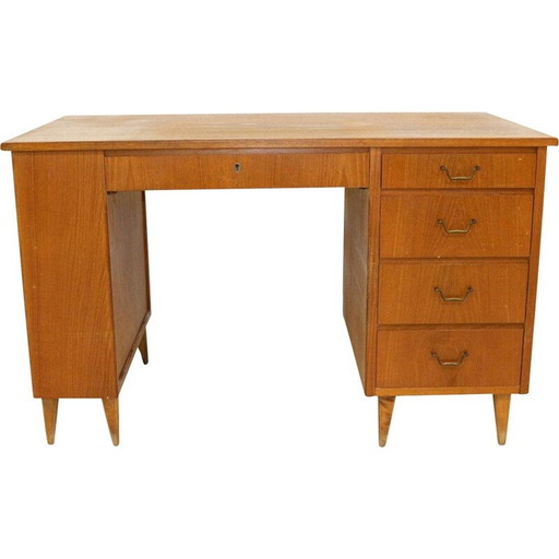 Vintage teakhouten bureau, Zweden 1960