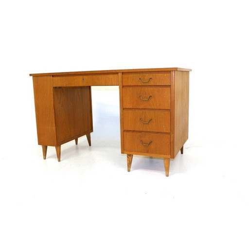 Vintage teakhouten bureau, Zweden 1960