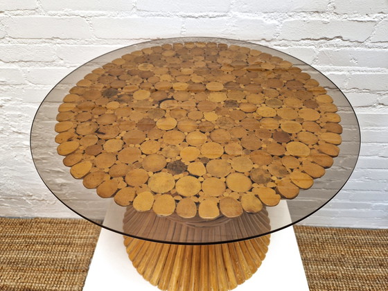 Image 1 of McGyuire Bijzettafel 'Wheat Sheaf', 1970s