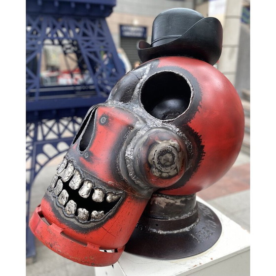 Image 1 of Vintage metalen sculptuur eerbetoon aan Tim Burton door Libecq, 2020