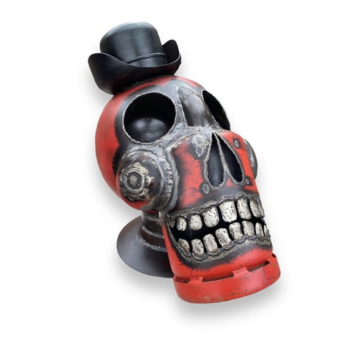 Vintage metalen sculptuur eerbetoon aan Tim Burton door Libecq, 2020