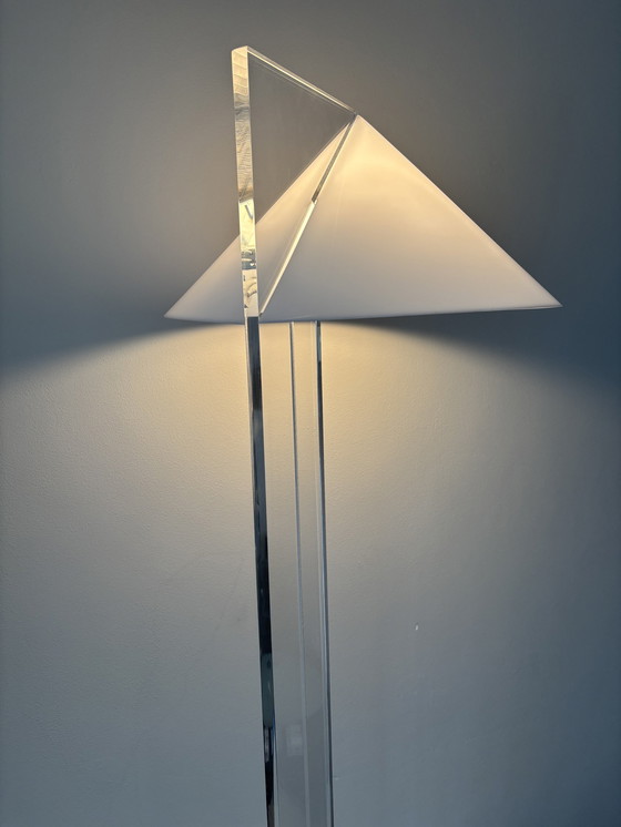 Image 1 of Harco Loor Perspex Vloerlamp “Cone”