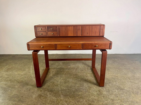 Image 1 of Bureau Teak Mid Eeuw Vintage 1960