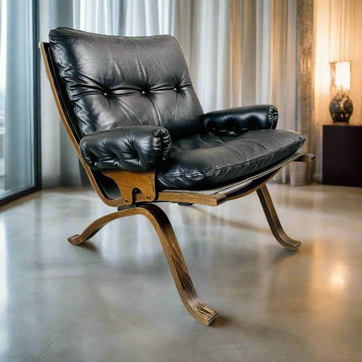 Mid-Century Leren Fauteuil 