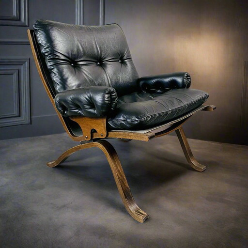 Mid-Century Leren Fauteuil 