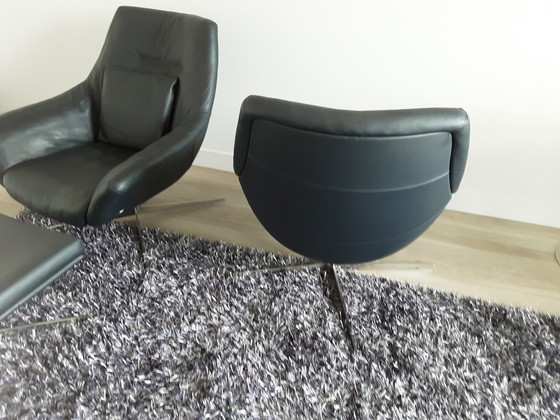 Image 1 of 2x Rolf Benz fauteuils + voetenbankje