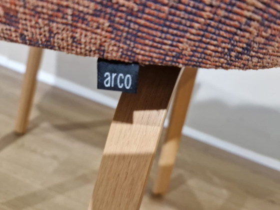 Image 1 of 4X Arco Close Eetkamerstoelen - Showroomstaat - Roze - Blauw