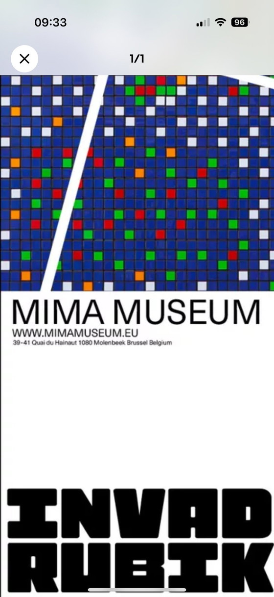 Image 1 of Poster Straatkunst Invader Expo Brussel Nirvana Basquiat