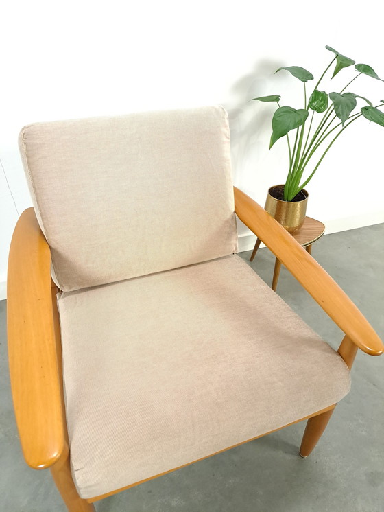 Image 1 of Deens Beukenhouten Fauteuil